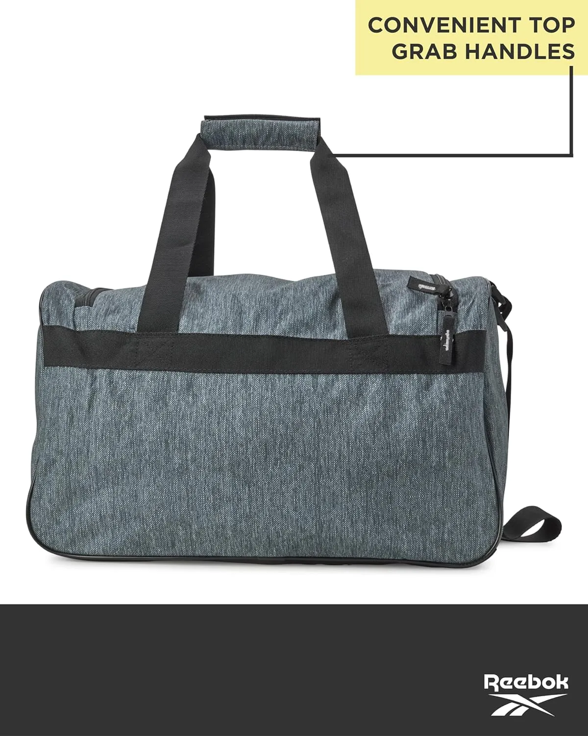 Reebok Duffle Bag – Gym Bag for Women & Men, Carry On and Overnight Duffle for Travel & Fitness, Size Small, Warrior II Light Grey