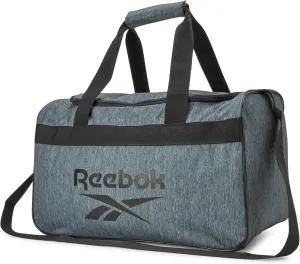 Reebok Duffle Bag – Gym Bag for Women & Men, Carry On and Overnight Duffle for Travel & Fitness, Size Small, Warrior II Light Grey
