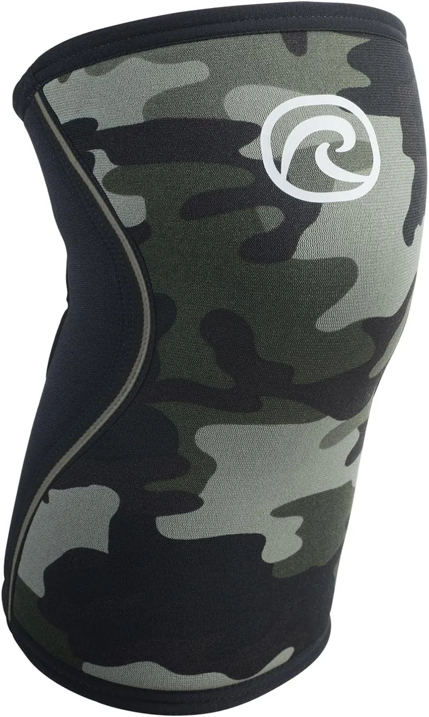 Rehband 5mm Knee Sleeves for Functional Training, Cross-Training & Powerlifting, Weightlifting Knee Support made of Neoprene, Unisex, Colour:Camo, Size:Small
