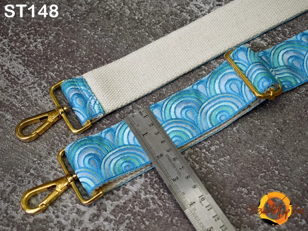 Replacement Guitar Strap Crossbody Strap for Purses Embroidered Adjustable Handbag Boho Bag Strap Embroidery Strap Camera Strap Gift for Mom