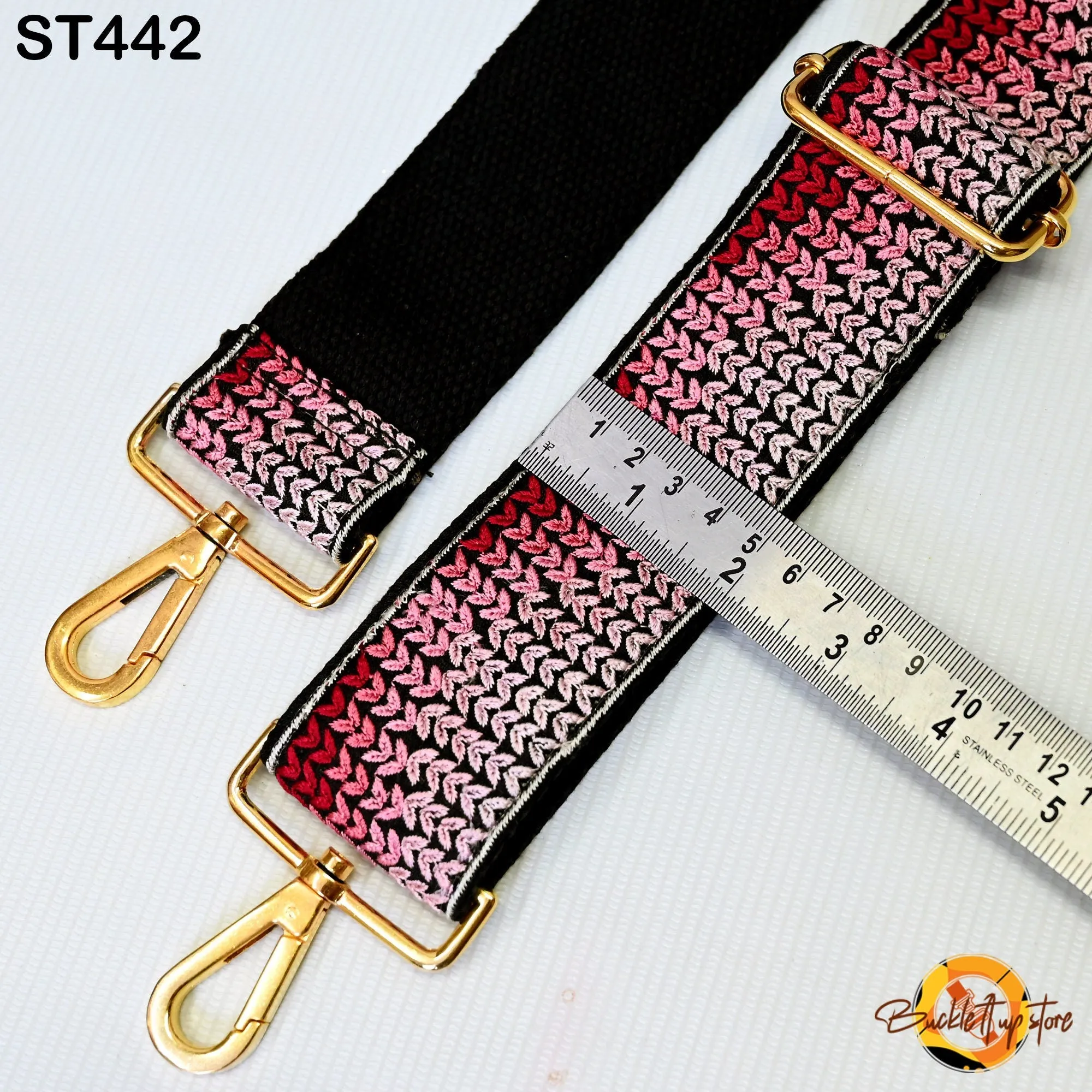 Replacement Purse Strap Embroidery Crossbody Strap for Purses Floral Embroidered Bag Strap Boho Guitar Strap Handbag Strap Gift for Sister