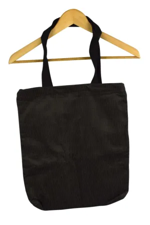 Reworked Brown Corduroy Zip Tote Bag