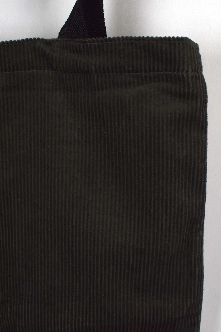 Reworked Brown Corduroy Zip Tote Bag
