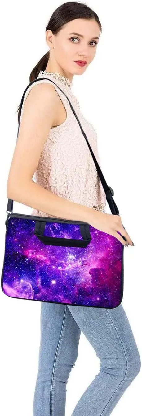 RICHEN 17 inch Laptop Shoulder Bag Carrying Case with Handle Fits 15.6/16/17/17.3/17.4 inch Laptop Notebook (16-17.3 inch, Purple Galaxy)