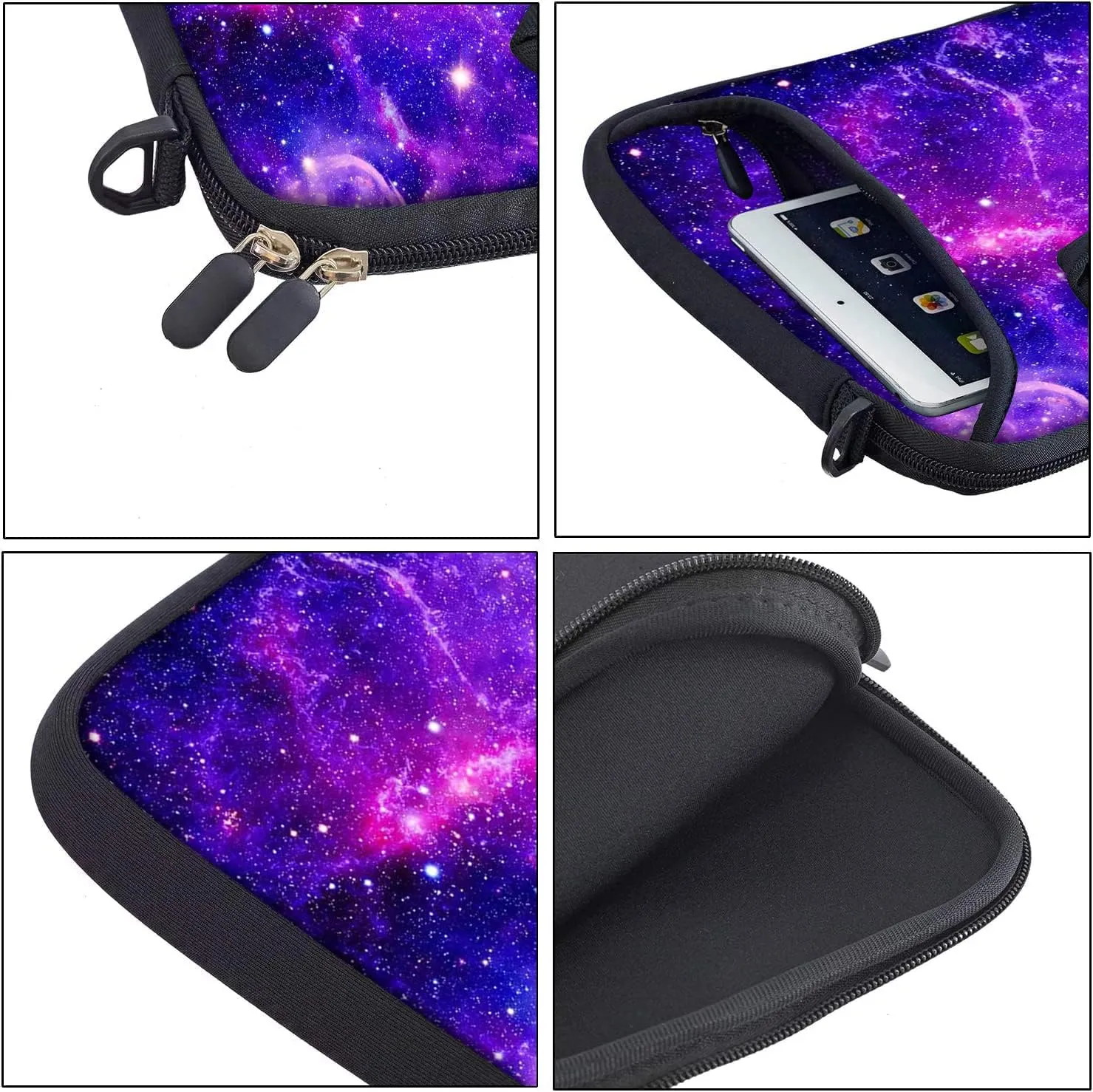 RICHEN 17 inch Laptop Shoulder Bag Carrying Case with Handle Fits 15.6/16/17/17.3/17.4 inch Laptop Notebook (16-17.3 inch, Purple Galaxy)