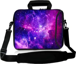 RICHEN 17 inch Laptop Shoulder Bag Carrying Case with Handle Fits 15.6/16/17/17.3/17.4 inch Laptop Notebook (16-17.3 inch, Purple Galaxy)