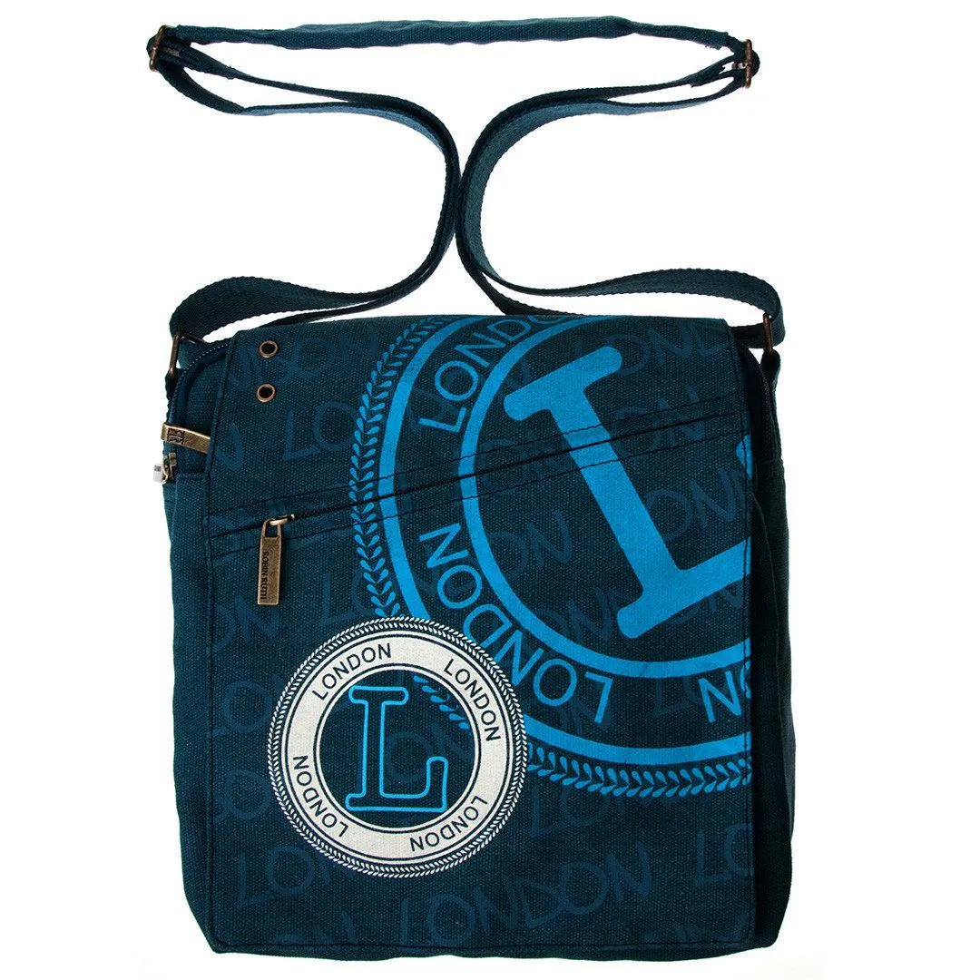 ROBIN RUTH EXCLUSIVE:Original Robin Ruth Brand London Messenger Bag Small Navy on Black