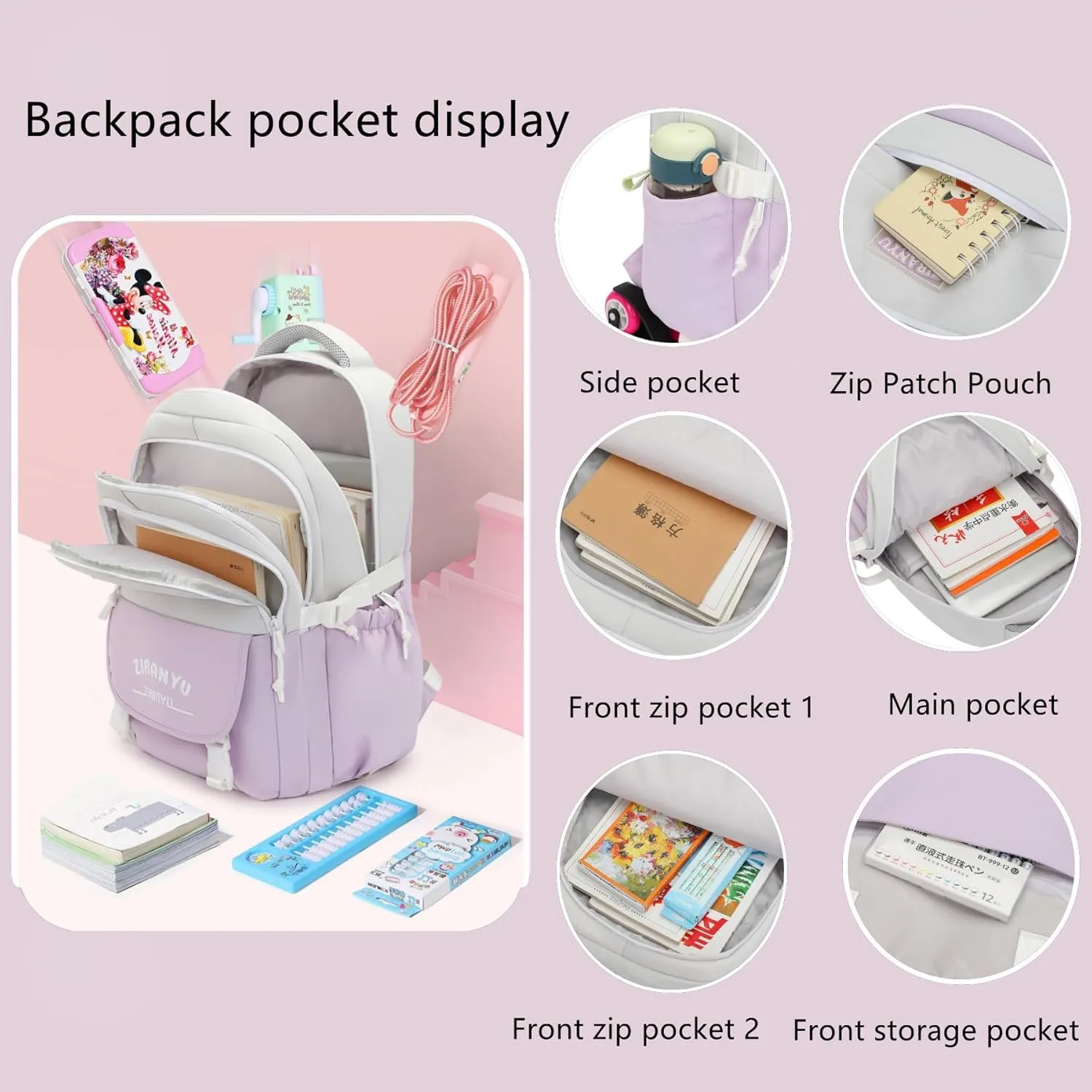 Rolling Backpack,Backpack with Wheels for Boys,Capacity Wheeled Bookbag for School,Roller Backpack