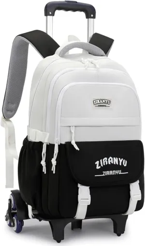 Rolling Backpack,Backpack with Wheels for Boys,Capacity Wheeled Bookbag for School,Roller Backpack
