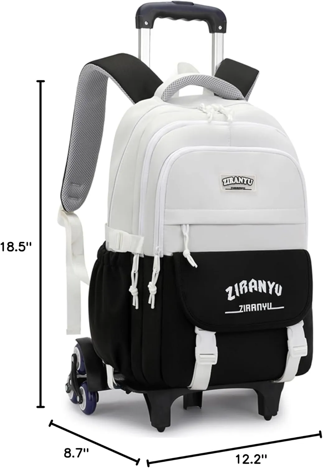 Rolling Backpack,Backpack with Wheels for Boys,Capacity Wheeled Bookbag for School,Roller Backpack