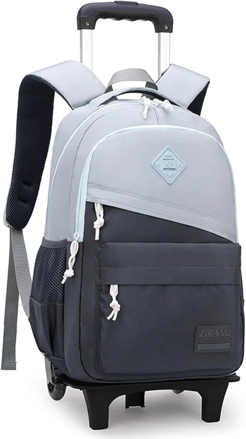 Rolling Backpack,Backpack with wheels,Capacity Wheeled Backpack for Boys,Roller Backpack for Kids
