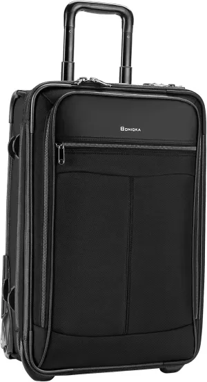 Rolling Garment Bag with Wheels, Garment Bags with Built-in TSA Lock, 22 Inch Travel Garment Bag Suitcase Luggage 2 in 1 for Business Travel Essentials Black