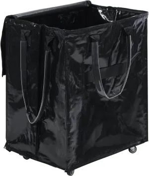 Rolling Tote Bag with Wheels, Collapsible Shopping Trolley with Ergonomic Handle, Zipper Closure, Water-Resistant Design, Portable Wheeled Tote Bag Middle