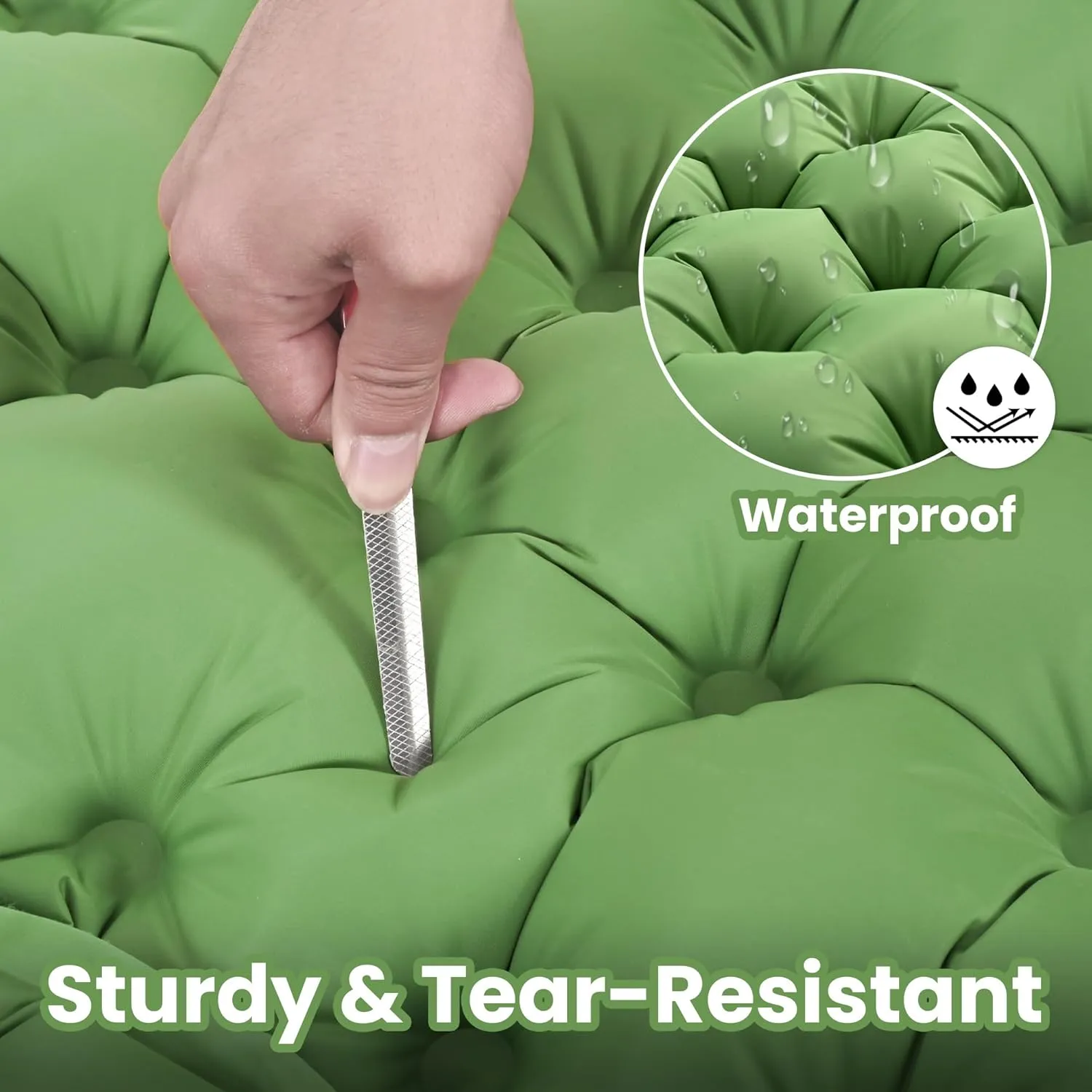ropoda Extra Thickness 3.9'' Inflatable Sleeping Pad for Camping with Pillow, Built-in Foot Pump, 77''*27'' Sleeping Mat with Carry Bag, Ultralight & Compact Camping Mattress for Hiking, Camping Pad