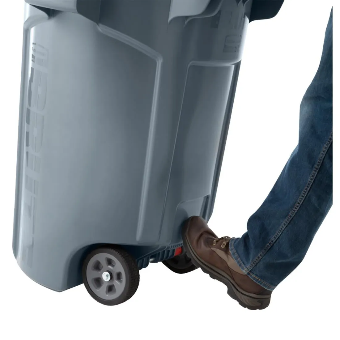Rubbermaid Wheeled BRUTE Recycling Bin Grey 167Ltr