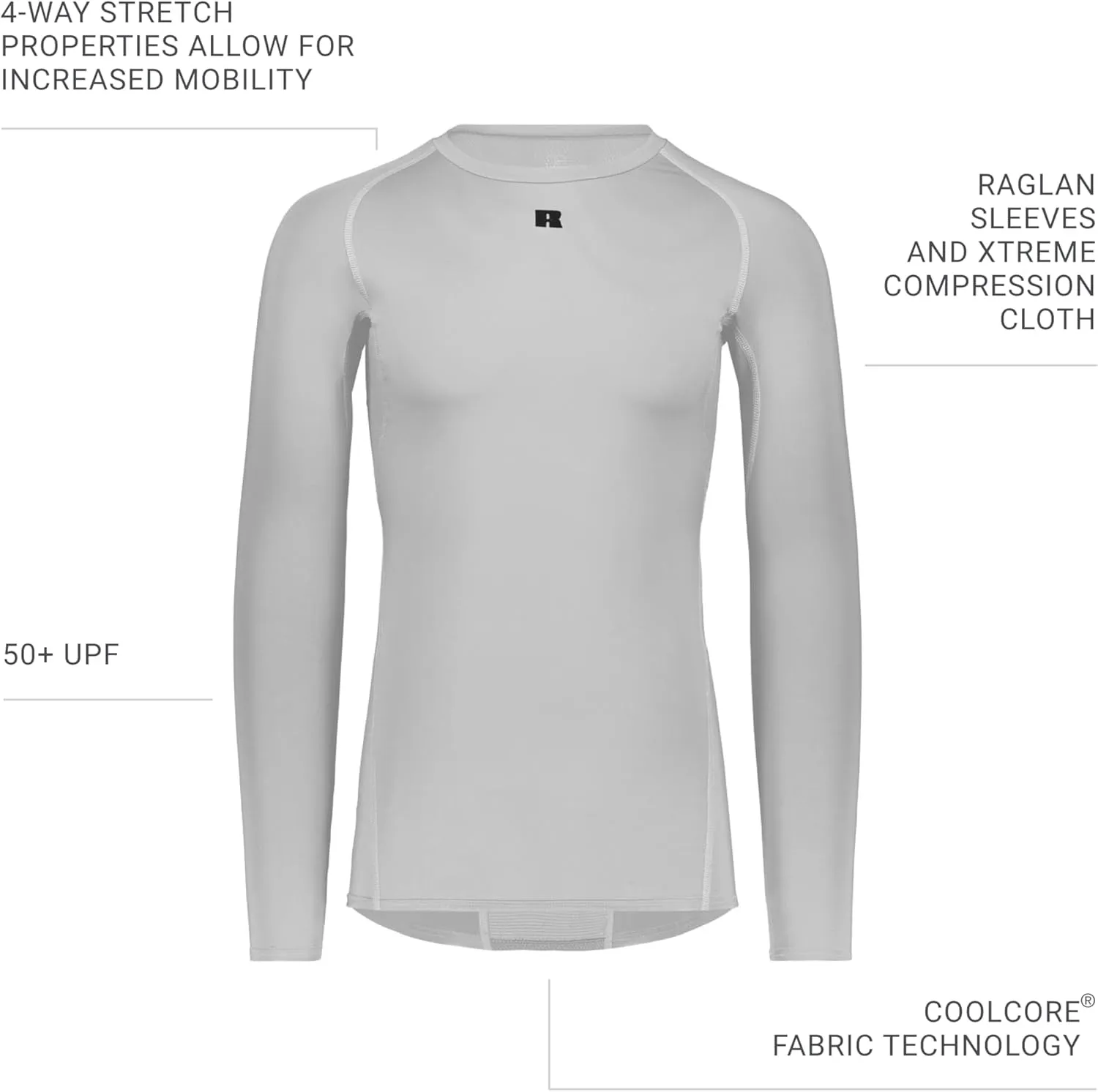 Russell Athletic Men's Long Sleeve Compression Tee