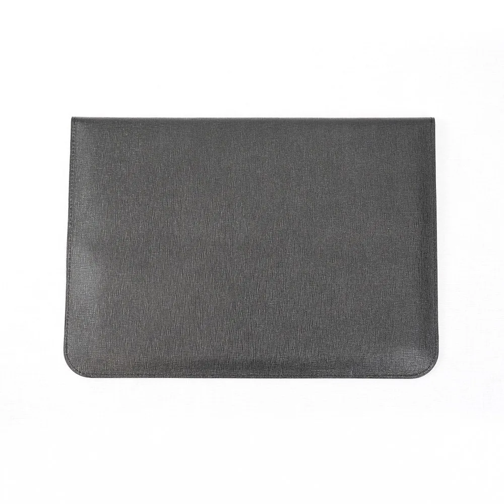 Saffiano Leather Laptop Sleeve - Black