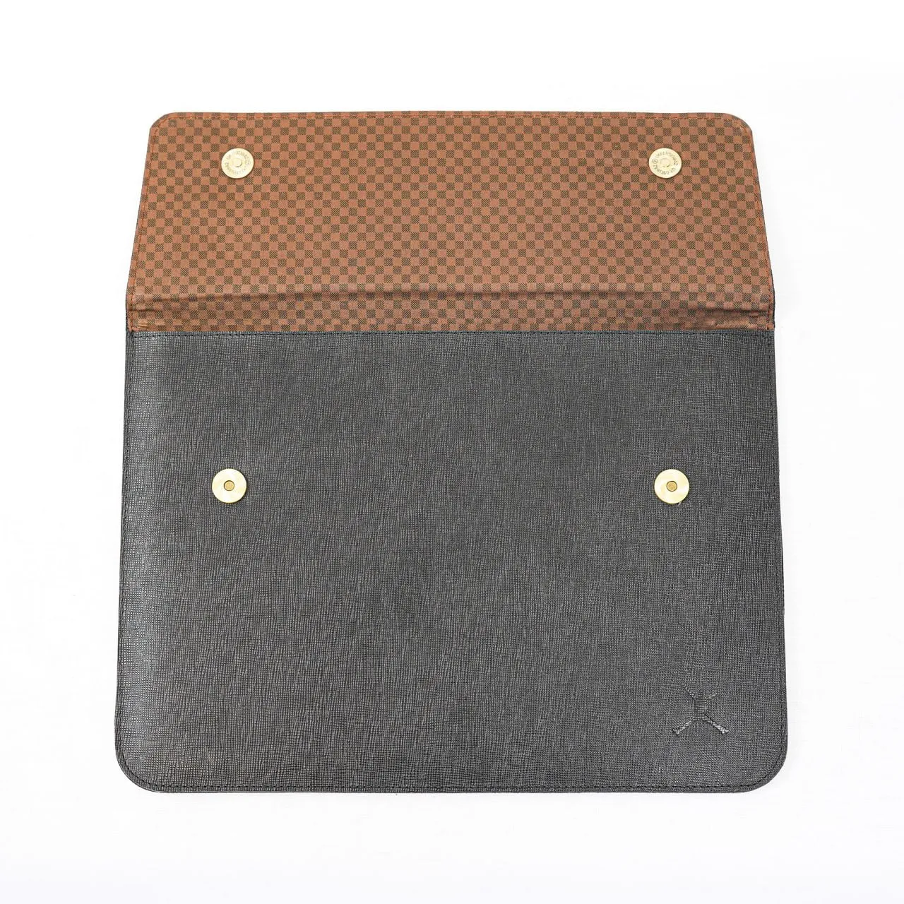 Saffiano Leather Laptop Sleeve - Black