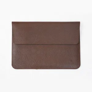 Saffiano Leather Laptop Sleeve - Brown
