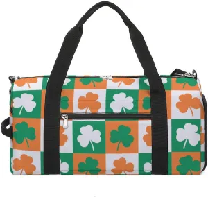 Saint Patrick's Day Gym Bag for Men Women Travel Duffle Bags with Shoes Compartment Swim Dance Yoga