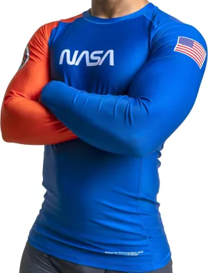 Sanabul NASA Long Sleeve Rash Guard for Men, Compression Shirt for MMA BJJ Wrestling Cross Training, Swim Surf Rash Guard
