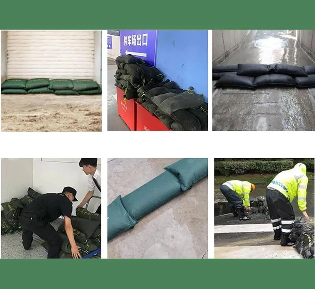 Sandbags for Flooding Flood Barrier,Water Barrier Sand Bags Sandless Thickened Canvas Sandbags for Flooding, for Home Garage Door Basement Driveway 1pc(25x100cm)