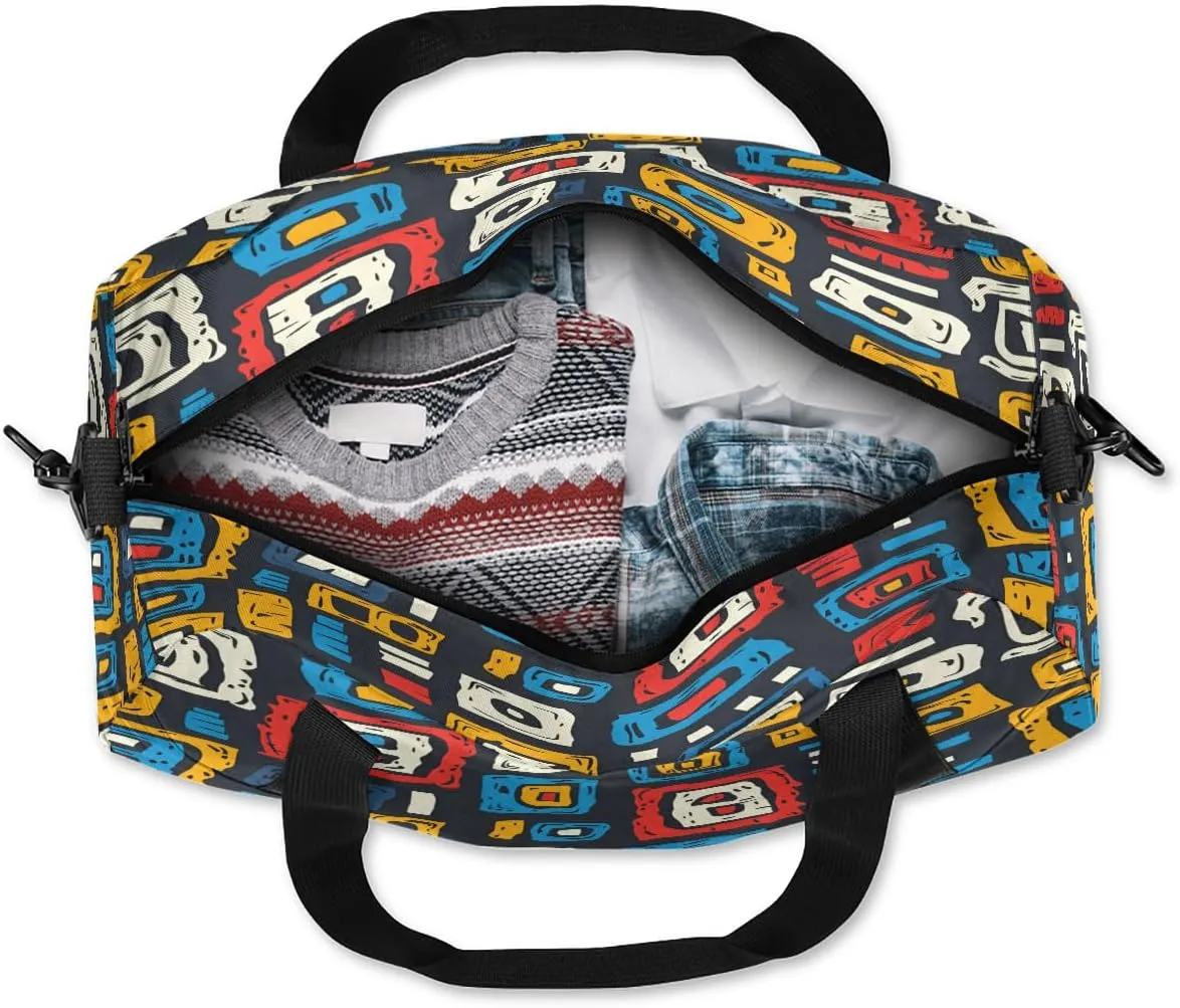 Scrawl Circular Kids Duffle Bag Boys Girls Small Sport Dance Gym Bag for Overnight Travel Weekender Carry On