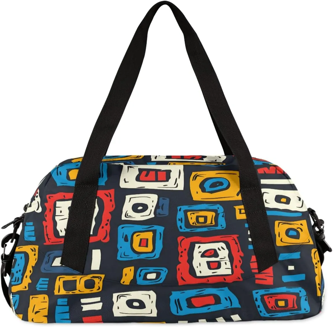 Scrawl Circular Kids Duffle Bag Boys Girls Small Sport Dance Gym Bag for Overnight Travel Weekender Carry On