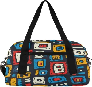 Scrawl Circular Kids Duffle Bag Boys Girls Small Sport Dance Gym Bag for Overnight Travel Weekender Carry On