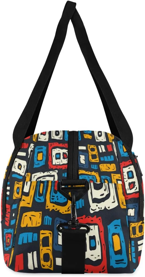 Scrawl Circular Kids Duffle Bag Boys Girls Small Sport Dance Gym Bag for Overnight Travel Weekender Carry On