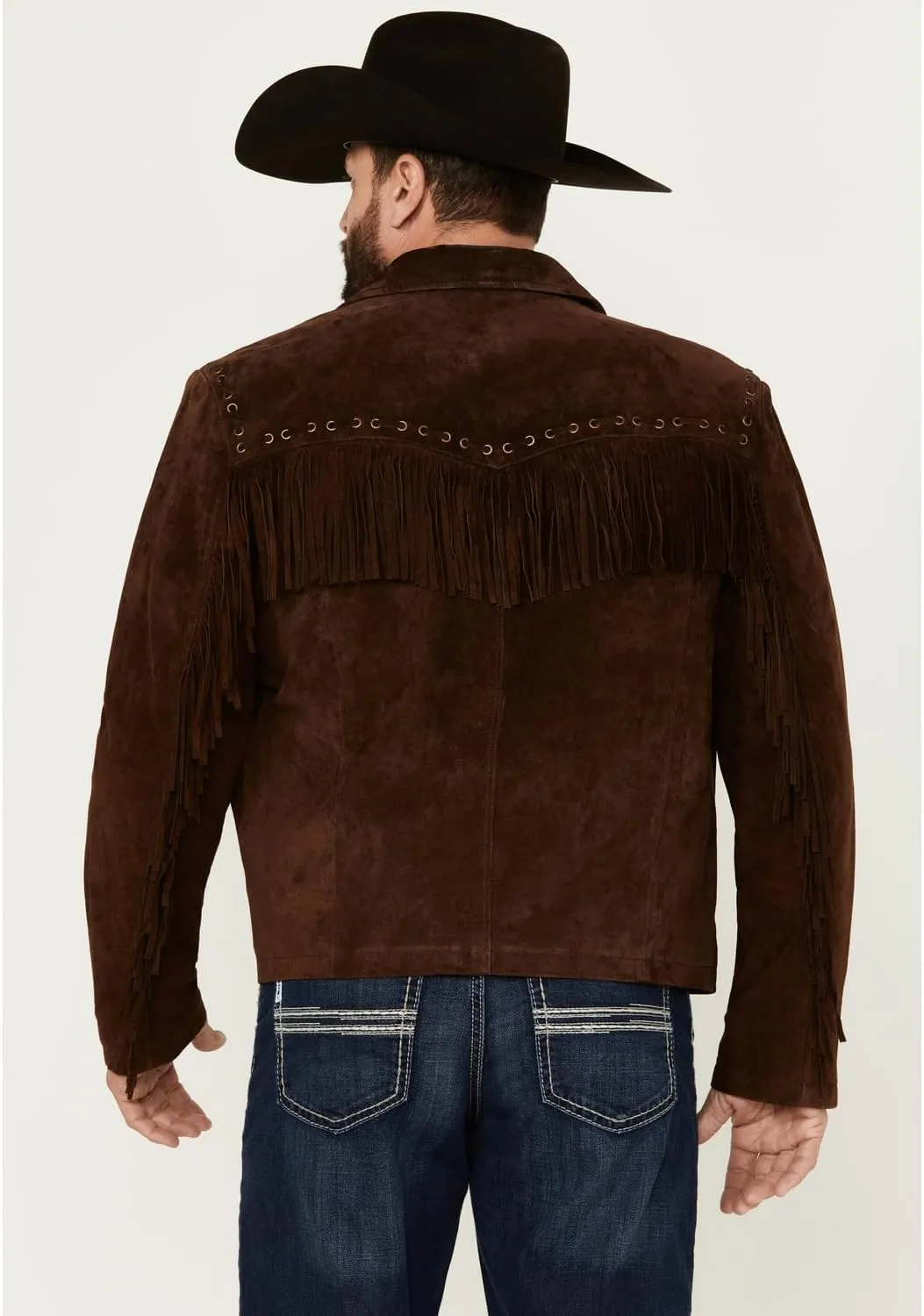 Scully Men's Fringed Suede Leather Short Jacket - 221-409
