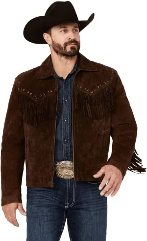 Scully Men's Fringed Suede Leather Short Jacket - 221-409