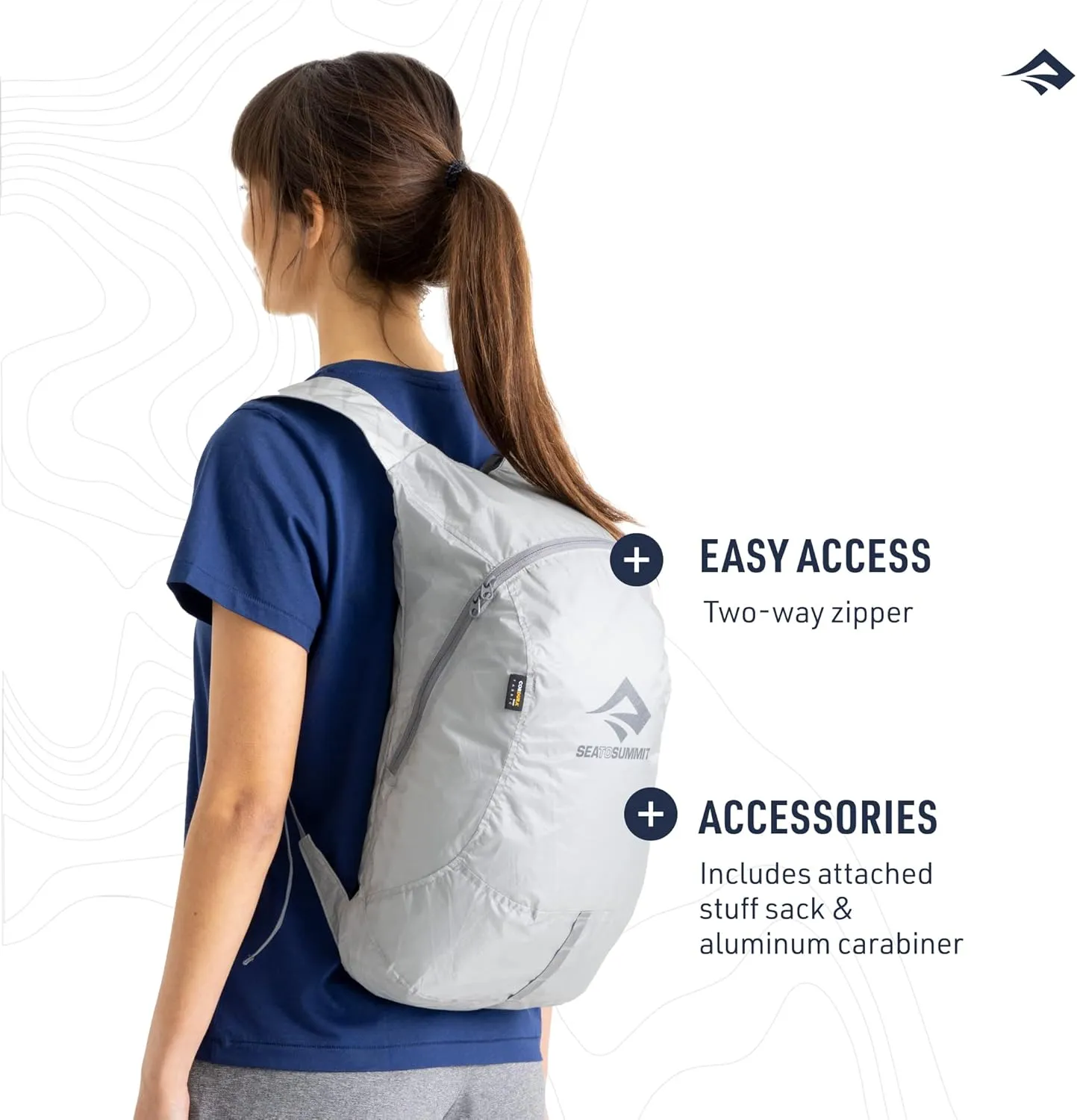 Sea to Summit Ultra-Sil Ultralight Day Pack, 20-Liter, Atoll Blue