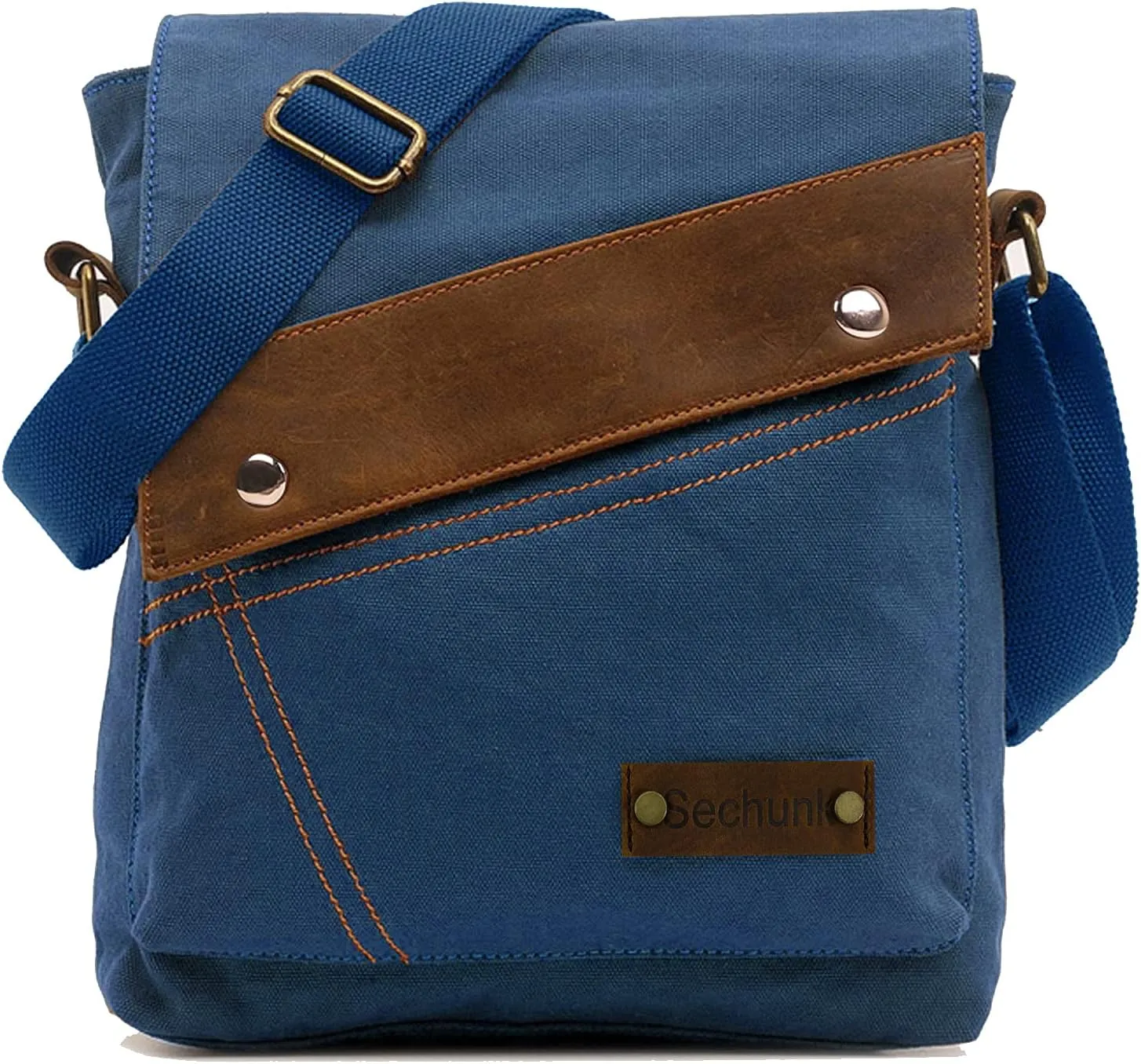Sechunk Canvas Shoulder Bags Crossbody Bags Messenger Bags Purse Daypack for Men Women