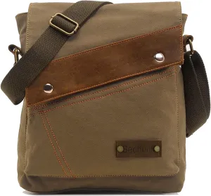 Sechunk Canvas Shoulder Bags Crossbody Bags Messenger Bags Purse Daypack for Men Women