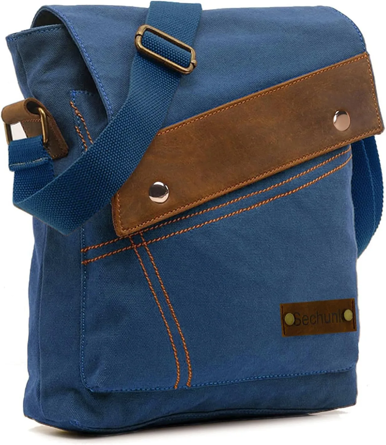Sechunk Canvas Shoulder Bags Crossbody Bags Messenger Bags Purse Daypack for Men Women