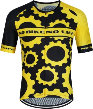 Serijoars Racing Cycling Jersey Men, Men's Bike Tops Polyester, Reflective, 3-Pockets