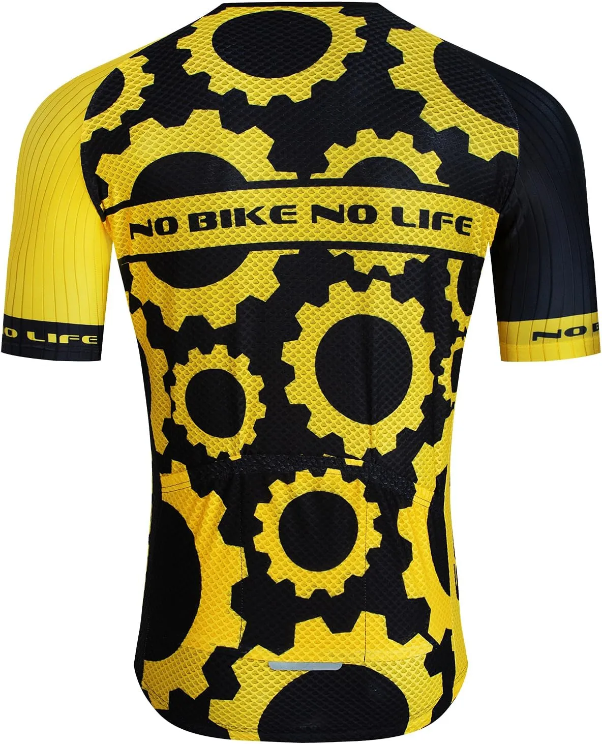 Serijoars Racing Cycling Jersey Men, Men's Bike Tops Polyester, Reflective, 3-Pockets