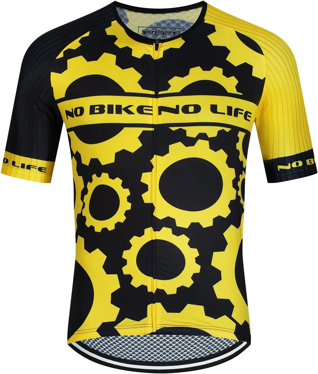 Serijoars Racing Cycling Jersey Men, Men's Bike Tops Polyester, Reflective, 3-Pockets
