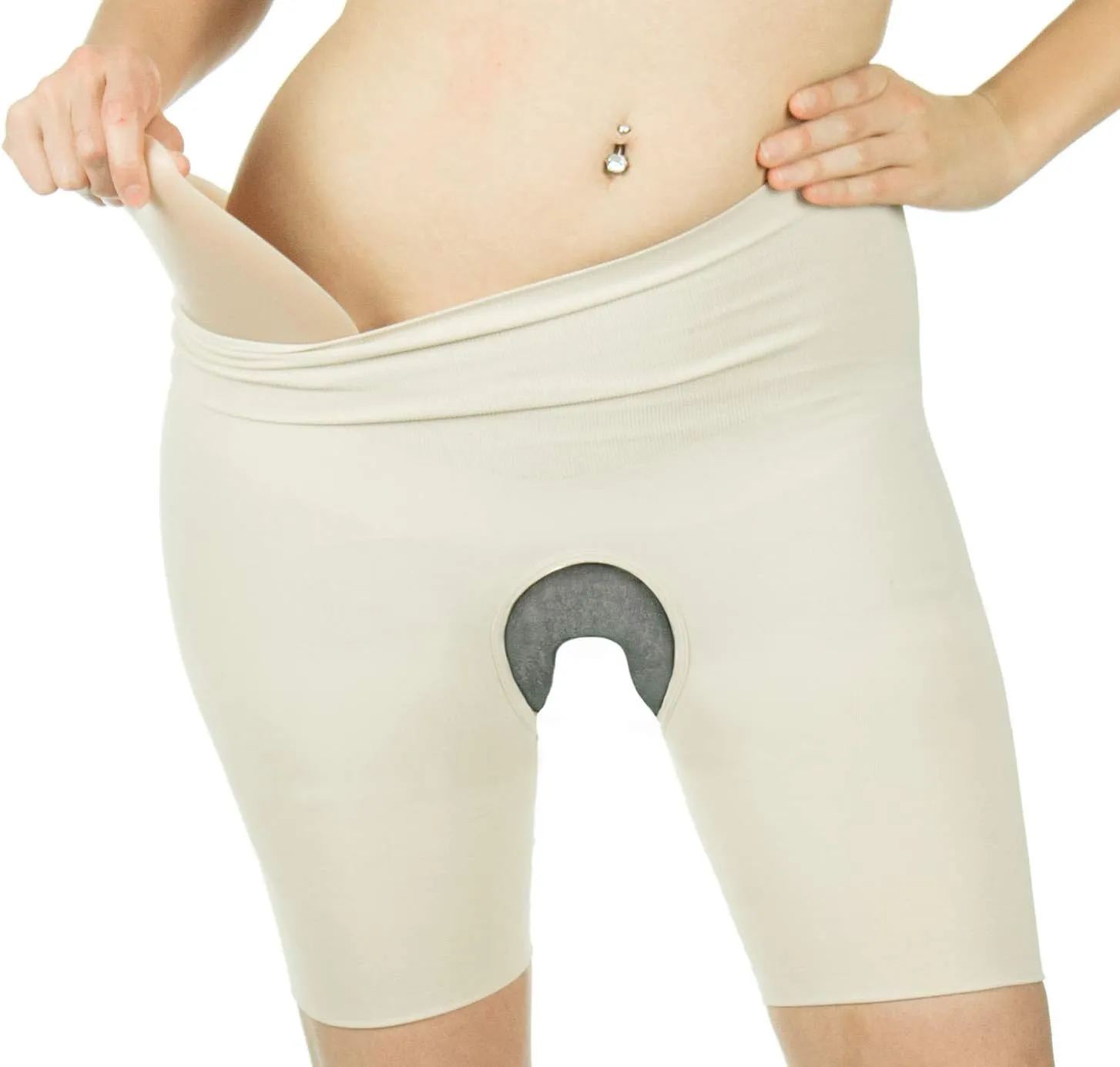 Shape ‘N Go Crotchless Hip Shapewear Girdle - Tummy Control Garment Realistic Shapewear