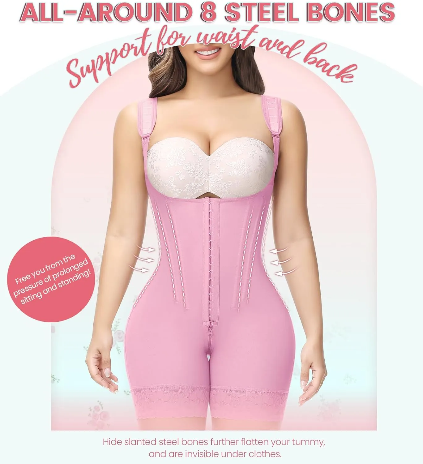 SHAPSHE Fajas Colombianas Moldeadoras De Cintura Y Abdomen Body Shaper Postpartum Compression Shapewear Tummy Control
