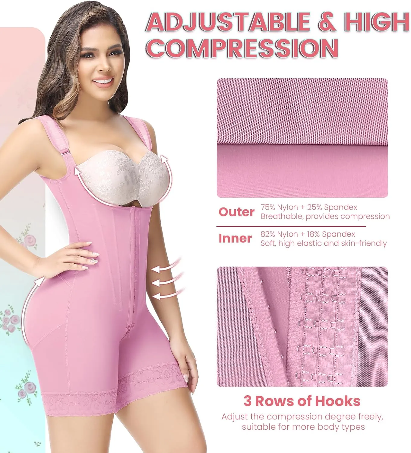 SHAPSHE Fajas Colombianas Moldeadoras De Cintura Y Abdomen Body Shaper Postpartum Compression Shapewear Tummy Control