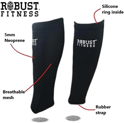 Shin Guards, 1 Pair, Protection & Compression, Quick to Dry, 5mm Neoprene Front, Breathable Back
