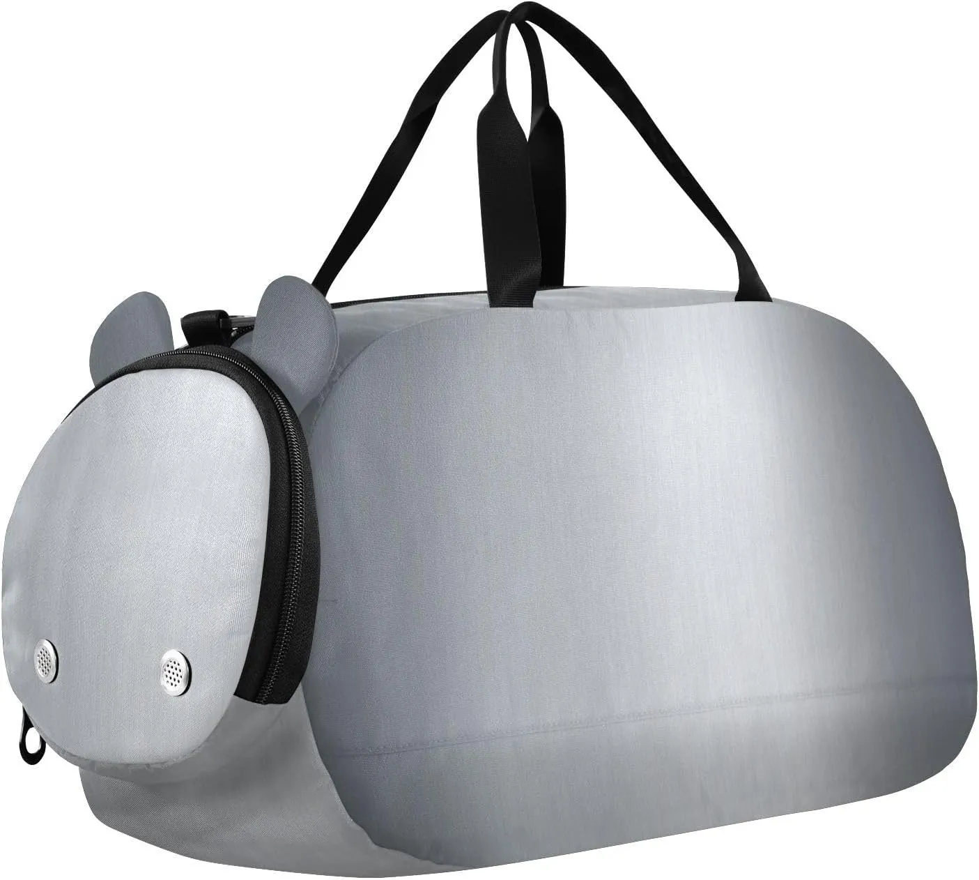 Silver Metallic Gradient Scratches Titan Steel Gym Duffel Bag with Shoes Compartment Large Capacity Kids Overnight Duffel Bag for Travel, Sports, Duffel, Weekender