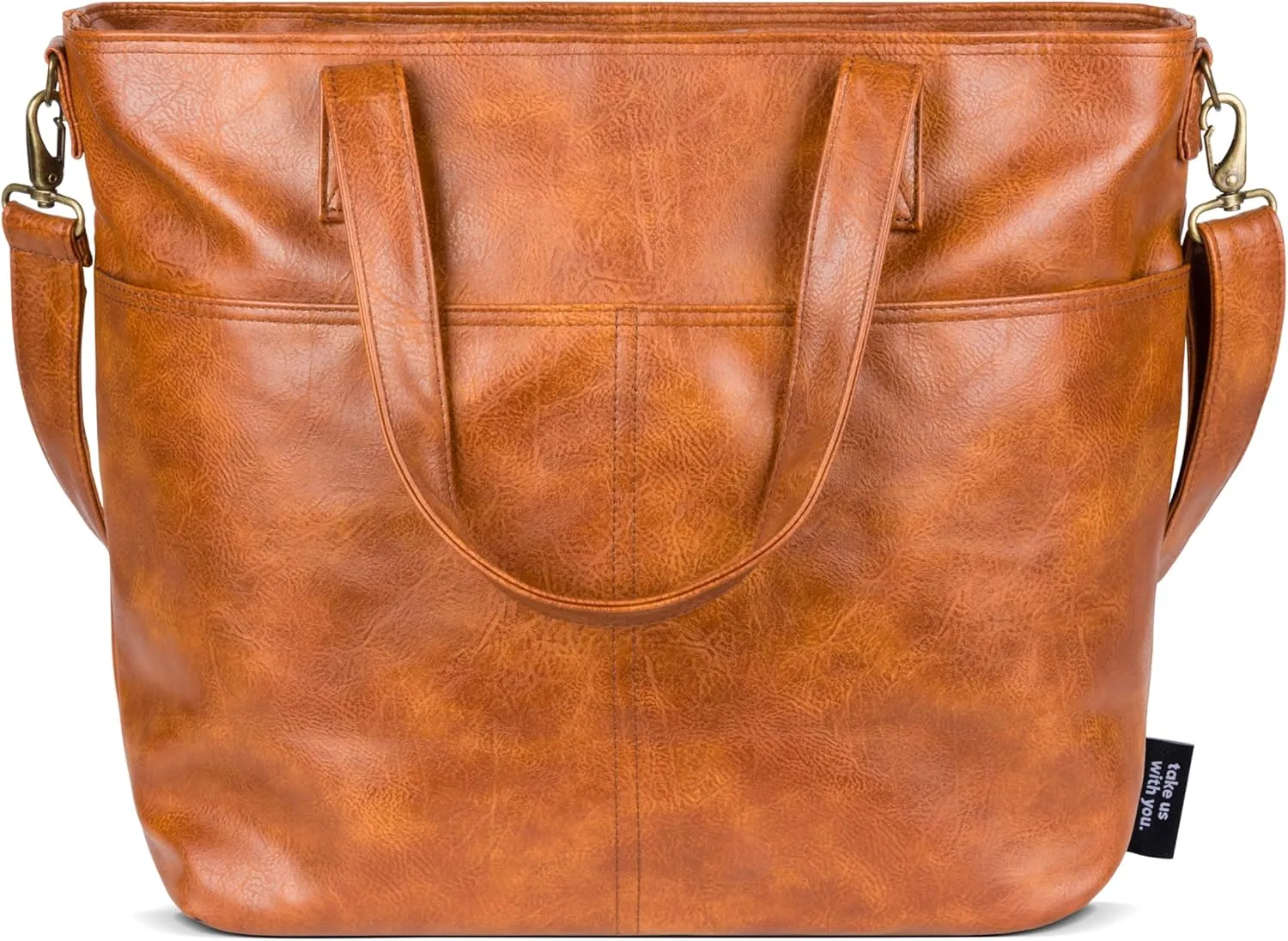 Simple Modern Vegan Leather Tote Bag for Women