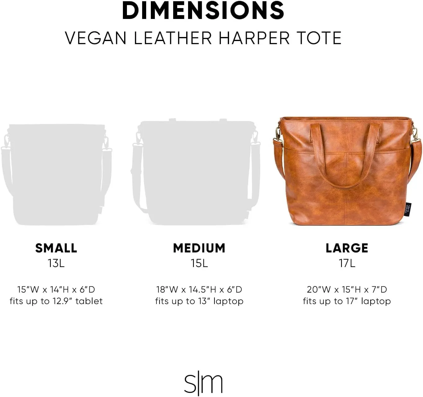 Simple Modern Vegan Leather Tote Bag for Women