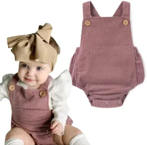 Simplee kids Newborn Infant Baby Boy Girl Summer Romper Jumpsuit Sleeveless Backless Overalls Outfits for Spring Fall