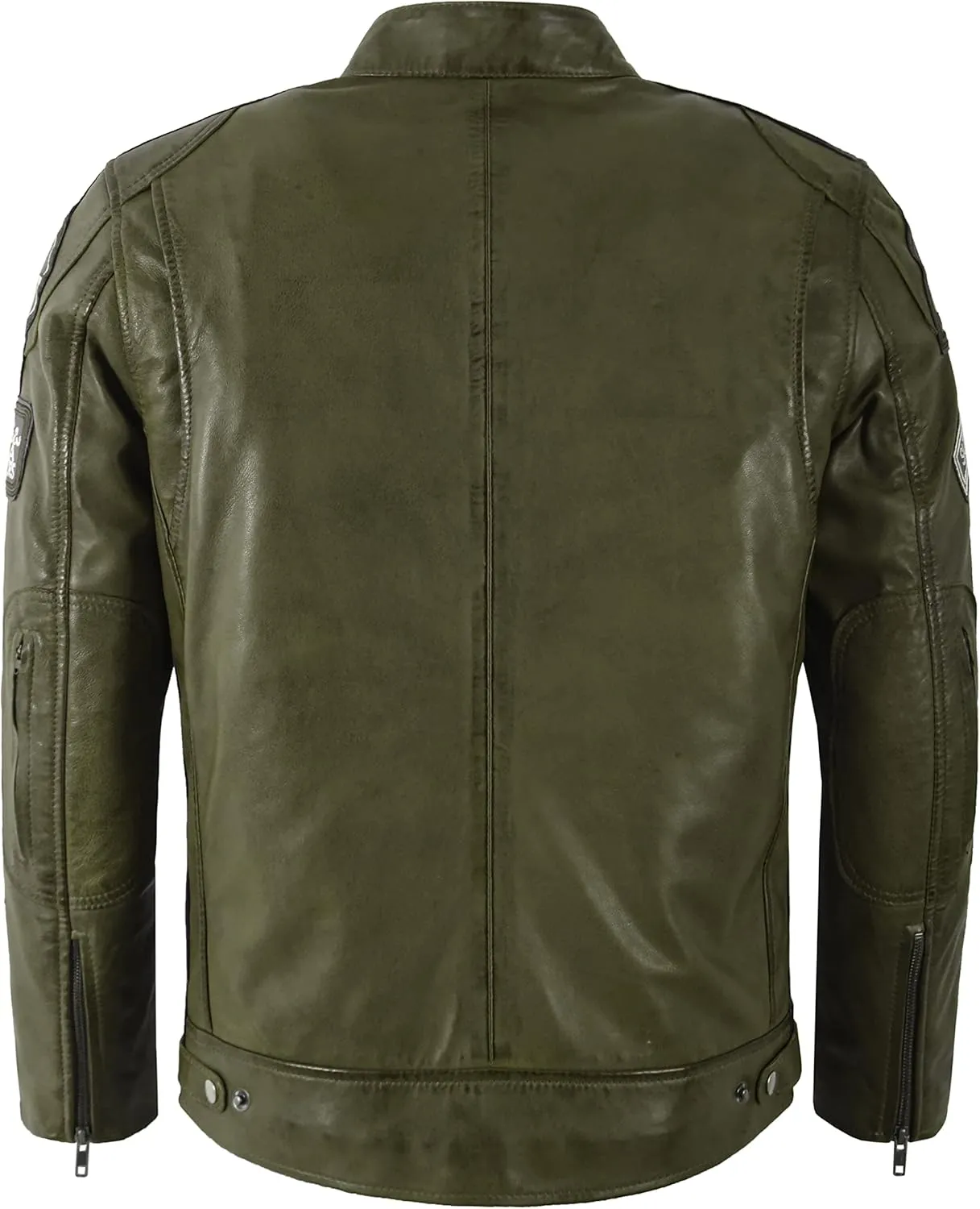 SIZMA Men's Leather Jacket Classic Motorcycle Fashion Real Lambskin Leather 5011