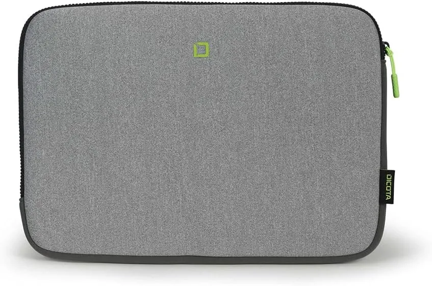 Skin Case 13-14.1 Inch Flow Laptop Notebook Computer Tablet Bag Sleeve, Stretch Neoprene Sleeve Notebook Case, Grey/Green