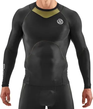 Skins Series-3 Men's Premium Compression Long Sleeve Shirt-Improved Circulation, Reduce Soreness for Lifting, Workouts